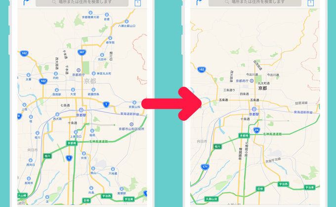 iOSの地図（MKMapView）2Dと3Dをプログラムで切り替える方法